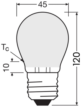 3x LED Lampen E27 P45 4W = 40W 470lm 2700K Warm 300° OSRAM