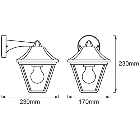 Wandleuchte Außenfassadenwandleuchte E27 Endura Classic Tradition LEDVANCE