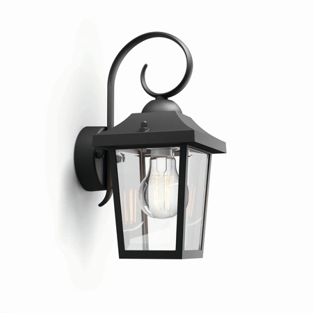 Gartenleuchte LED Wandleuchte BUZZARD myGarden E27 IP44 Downward Lantern Schwarz PHILIPS