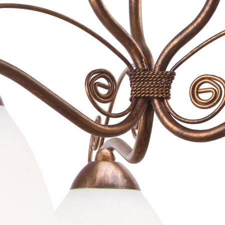 RETRO Hängelampe 3xE27 Weiß Holz Klassisch LM-3.51 Lamkur