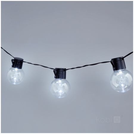 Solarbetriebene Garten Girlande LED Lampe 0.12W 6000K Kalt Schwarz IP44 Starlight Kobi