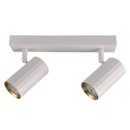 Wand- und Deckenstrahler 2x GU10 Weißgold NICEA Sanico Goldlux