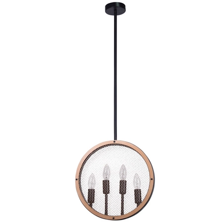 Retro Vintage Deckenpendellampe 4xE14 schwarz + gold ARETE IL MIO GOLDLUX (Polux)