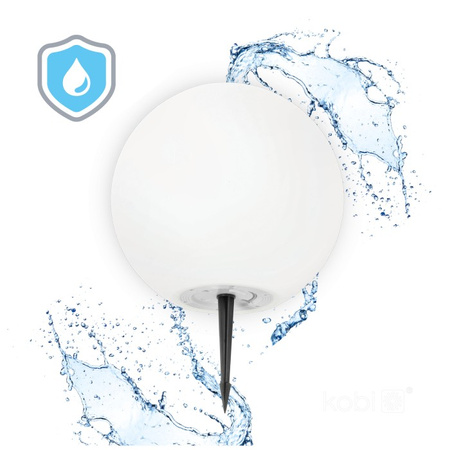 Solar Gartenlampe LED 3000K + RGB Angetrieben Oberirdisch Ornamental Ball Spike 40cm KOBI