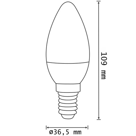 LED Leuchtmittel E14 C37 7W = 60W 806lm 3000K Warm 220° Milchig TOSHIBA