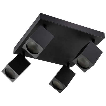 Reflektor-Deckenleuchte 4xGU10 QUANTUS Schwarz