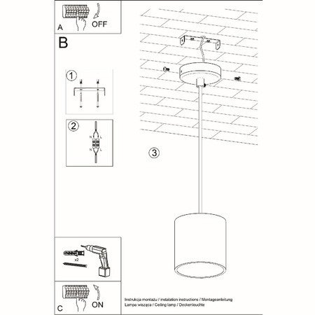 ORBIS GU10 Pendelleuchte LED Deckenleuchte Weiß SOLLUX