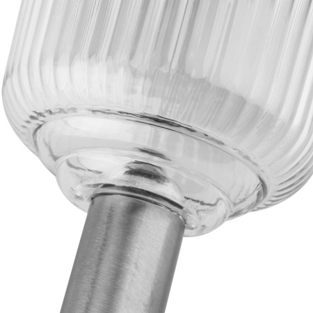 LED SOLAR Gartenlampe Chrom 6000K kaltweiß 41cm