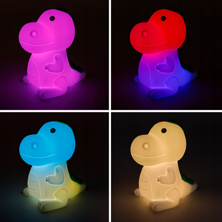 Kinder LED Dinosaurier dekorative Nachtlicht 2.5W 25lm 3000K Warm RGB 360° Weiß Masterled