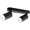 LED-Spot-Reflektor-Deckenleuchte 2x GU10 IP44 ADERO Schwarz Lumiled