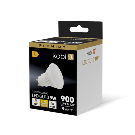 LED GU10 Reflektor Glühbirne 9W 900lm 3000K Warm 120° Premium Kobi