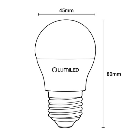 LED Lampen E27, Glühbirne P40 5W = 40W 470lm 180° 4000K neutral LUMILED