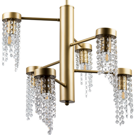 Decke Hängelampe 6x E27 Gold Gea Sanico Goldlux