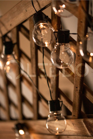 Solar Garland Garden DEKORATIVE Lichterkette 3,35m 10xLED TRANSPARENTE Kugeln 3000K