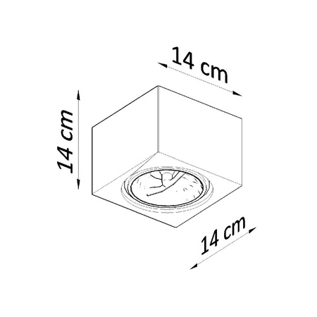 SEIDA GU10 ES111 Halogen-Anbauleuchte Spot Cube Weiß SOLLUX