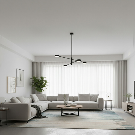 LED Pendelleuchte 4x GX53 Wall Schwarz OVILO LUMILED