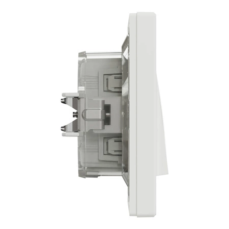 Einzelner einpoliger Lichtschalter mit Rahmen IP44-Anschluss SCHNEIDER ASFORA