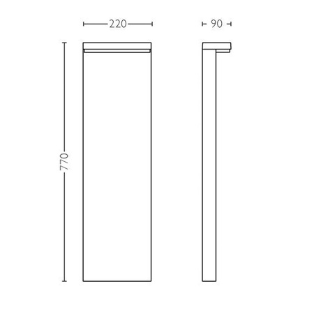 BUSTAN 3.8W 2700K warm IP44 Anthrazit PHILIPS LED Säulengartenlampe