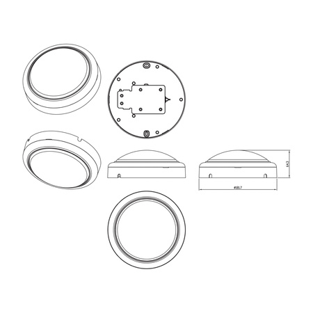 LED-Außenleuchte 15W 1400lm 4000K IP65 Hermetisch Weiß Projetline Philips