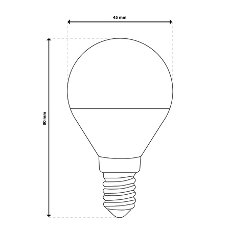Lampen E14, Glühbirne P40 8W = 60W 806lm 4000K 180° neutral LUMILED