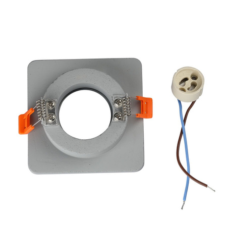 Deckeneinbauleuchte GU10 Square Grau/Chrom VT-862 V-TAC - 5 Jahre Garantie