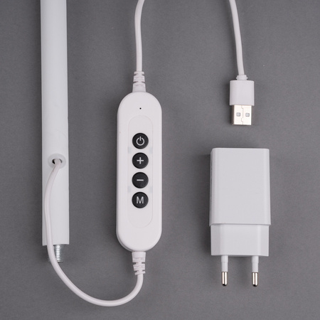 LED 14W CCT Dimmbare Stehlampe mit Höhenverstellung LONGA 2 Weiß LUMILED