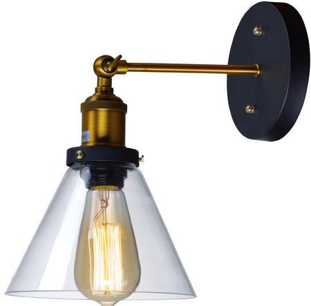 Retro Vintage Loft Glas Wandleuchte E27 Volteno Milo C