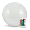 LED-Gartenkugel-Solarlampe mit Nieten weiß RGB 40cm 3000K terrestrisch + Fernbedienung