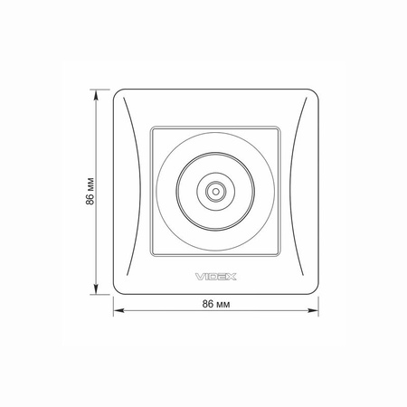 Einzelne TV-Antennensteckdose, Unterputz Schwarz BINERA VIDEX