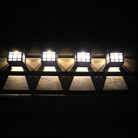 Wandleuchte Solar LED Gartenfassadenleuchte IP44 mit Flammeneffekt