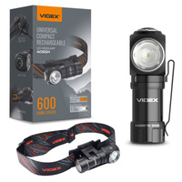 Wiederaufladbare wasserdichte LED-Kopftaschenlampe 10W 600lm 5700K A055H VIDEX