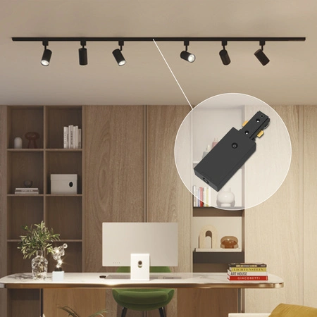 Stromanschluss für LED-Beleuchtungsschienen einphasig schwarz EasyLink Philips