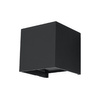 Außenanbauleuchte LUCA LED 6W 3000K IP54 Wandleuchte oben/unten Würfel Schwarz SOLLUX
