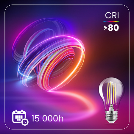 6x LED-Lampe E27 A60 4W = 40W 470lm 3000K Warm 360° FILAMENT LUMILED