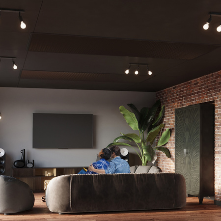 FORNES 3 3xE27 Schwarz Minimalistische Deckenleuchte SOLLUX