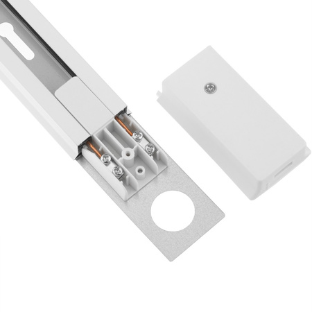 Beleuchtung Stromschienenset 1m + 2x LED Stromschienenstrahler GU10Weiß matt