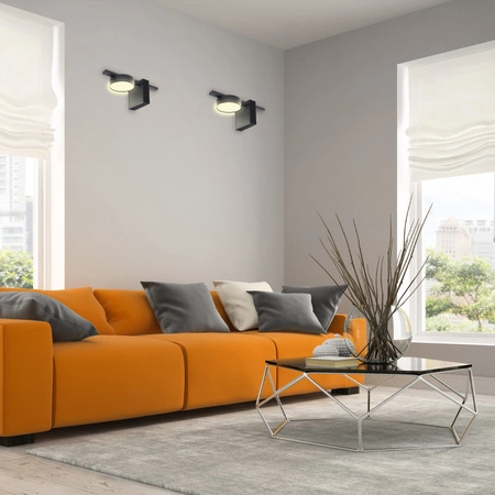 Wandleuchte Außenfassadenleuchte GX53 Schwarz JOY Sanico Goldlux