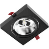 Einbaustrahler GU10, AR111 Einbauspot 14.5cm Quadrat beweglich Schwarz CARPI LUMILED