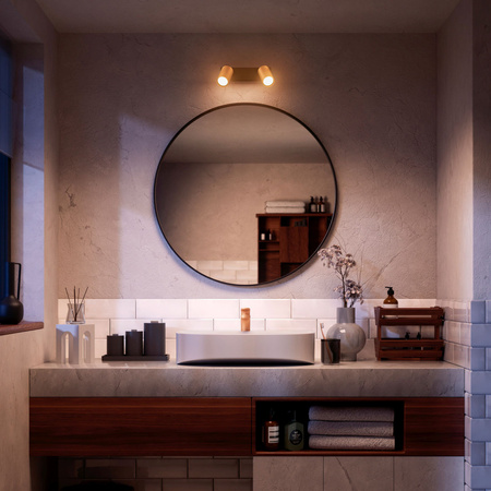 Reflektor-Deckenleuchte 2x GU10 IP44 Kupfer-Schwarz Kosipo Philips