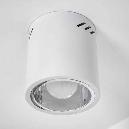 Aufbauleuchte E27, Aufbauspot Runde Tube Weiß Fest APUS 13 LUMILED