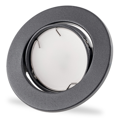 Runde Halogen-Einbauleuchte AURELI Graphitblech MR16 GU10 LUMILED