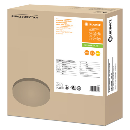 LED COMPACT IK10 24W 3000K LEDVANCE Warm LED Wand-Deckenleuchte