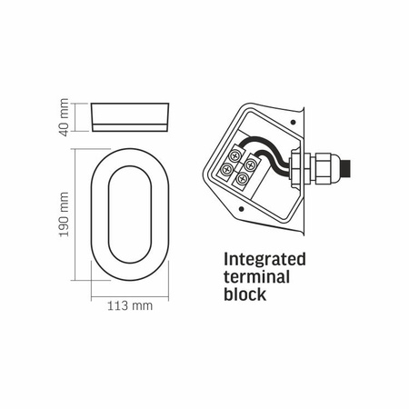 Gartenlampe Elevation Wandleuchte PLAFON LED 11W 5000K GALA VIDEX