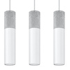 BORGIO 3L 3xGU10 Loft Hängeleuchte Weiß und grau SOLLUX