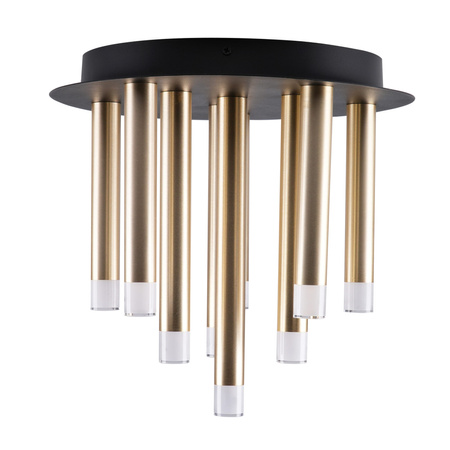 Deckenanbauleuchte 9x G9 Schwarz Gold Glam Sanico Goldlux