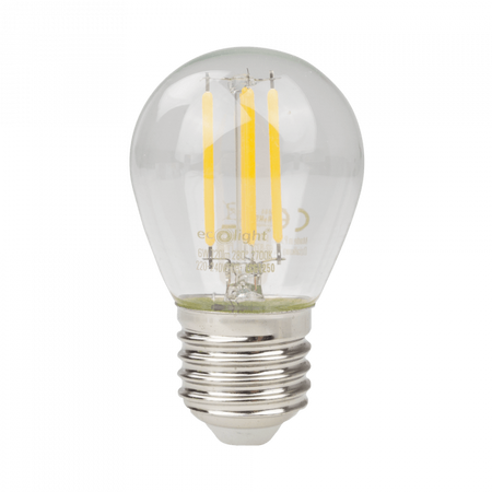 LED Birne Kugel P45 E27 6W 720lm 2700K Warm FILAMENT Ecolight