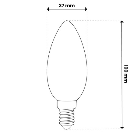 LED Lampen E14, Kerze Lampe B35 8W = 60W 806lm 180° 3000K warmweiß LUMILED