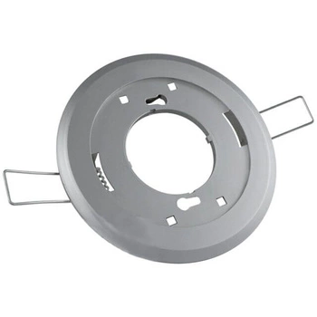 Feste runde silberne Einbauleuchte GOLDLUX (Polux) GX53 Kunststoff