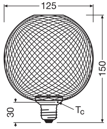Dekorative LED-Glühbirne E27 3.5W = 28W 300lm 2700K Warm 100° Dekor Osram