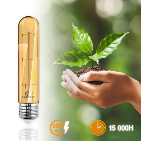 LED Lampen E27, Glühbirne ST64 6W = 50W 660lm 360° 3000K warm Glühfaden LUMILED